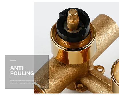 Smesiteli Titanium Gold Solid Brass Shower Intelligent