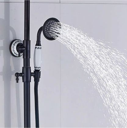 Luxury Shower Faucet Dual Handle Rainfall Bathroom Shower