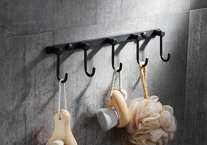 Modern Black Wall Mounted Bath Hardware Luxury Brass