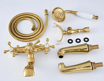 Bathtub Faucets Luxury Gold Brass Bathtub Shower Faucet