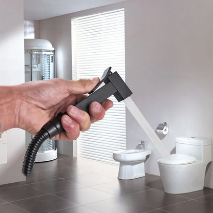 Black/Chrome Toilet Shower Mixer Faucet Cold Water Mixer