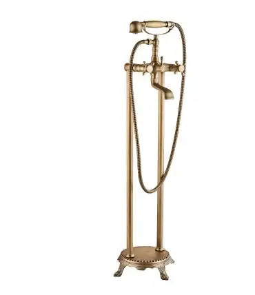 Luxury Antique Brass Bathroom Floor Mounted Standing Bathtub