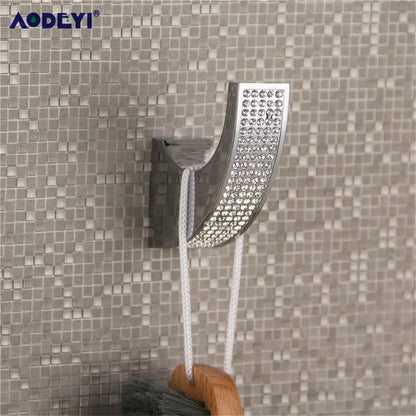 Czech Crystal Bathroom Hardware Robe Hook Towel Rail