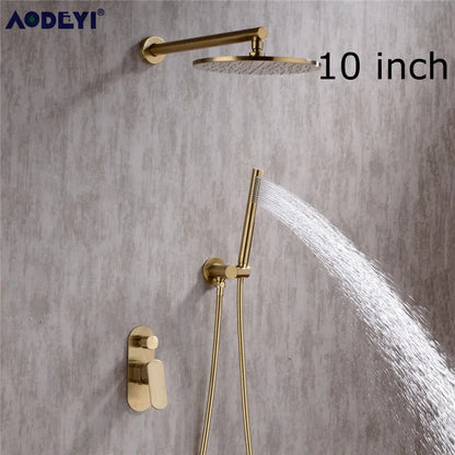 Solid Brass Bathroom Shower Rianfall Shower Head Shower