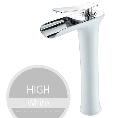 Basin Faucets Modern White Bathroom Faucet Waterfall Faucets
