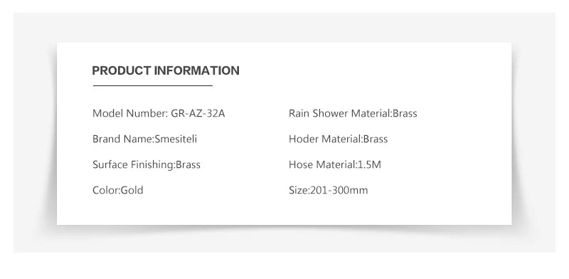 Smesiteli Titanium Gold Solid Brass Shower Intelligent