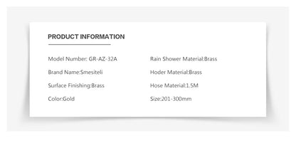 Smesiteli Titanium Gold Solid Brass Shower Intelligent