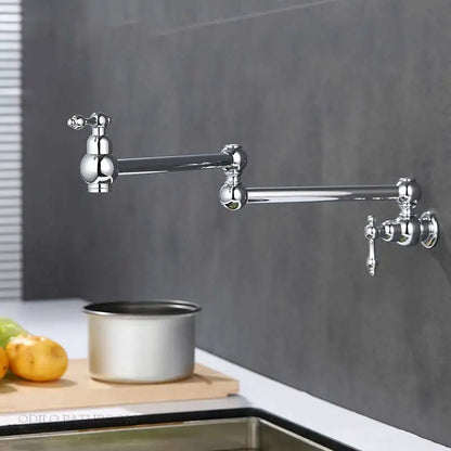 Brushed Gold Faucet Wall Mount Bathroom Basin Faucet