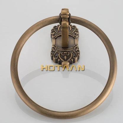Solid Aluminium Wall-Mounted Round Antique Brass Color Towel