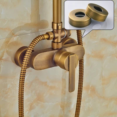 Rainfall Bathroom Shower Brass Antique Shower Mixers Handshower