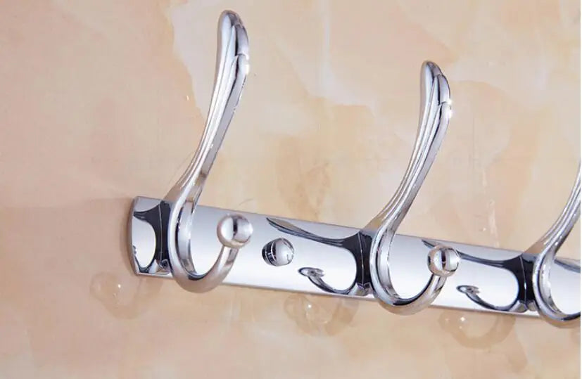 Wall Mounted Gold/Chrome/Rose Gold Clothes Hat Hook Row