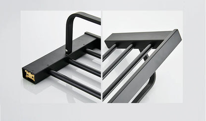 Matte Black Hook Towel Rack 304 Stainless Steel