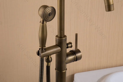 Bathtub Faucets Antique/ Black Floor Mounted Standing Bathtub
