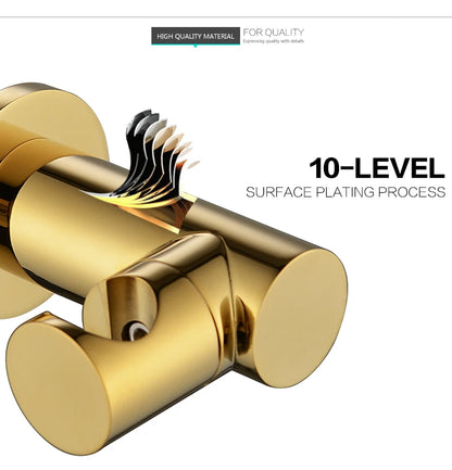 Smesiteli Titanium Gold Solid Brass Shower Intelligent