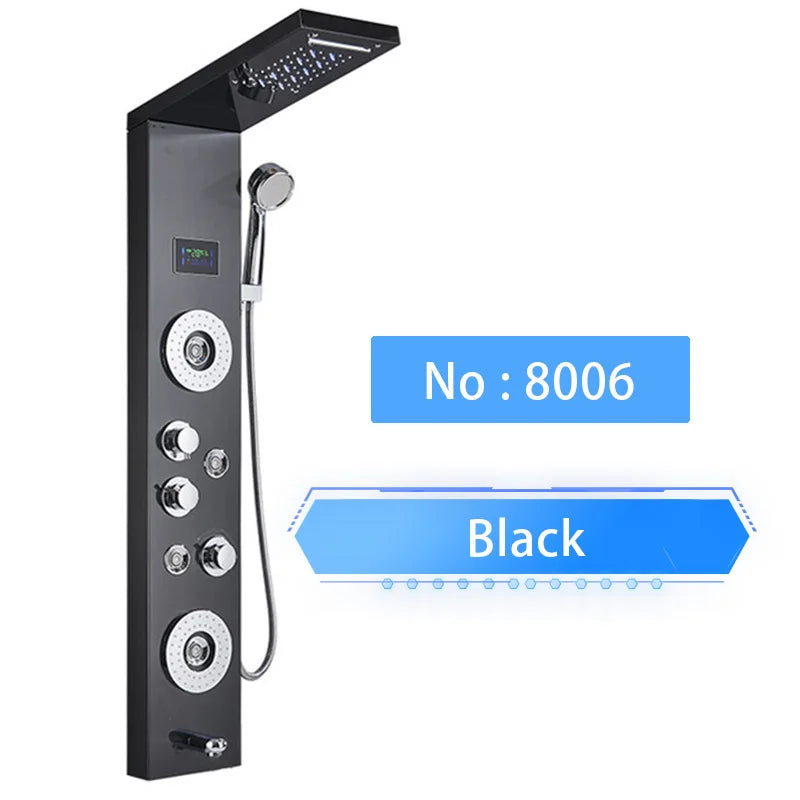 Luxury Led Shower Panel Spa Massage Jet Shower