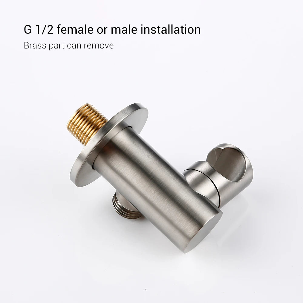 Brushed Stainless Steel Brass Built Installation Rain Shower