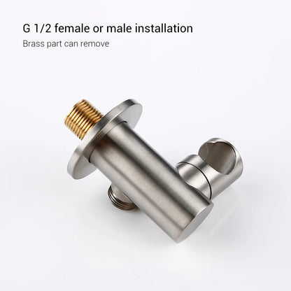 Brushed Stainless Steel Brass Built Installation Rain Shower
