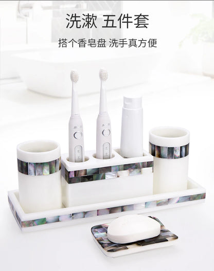 Natural Color Resin Toothbrush Bathroom Toilet Cup