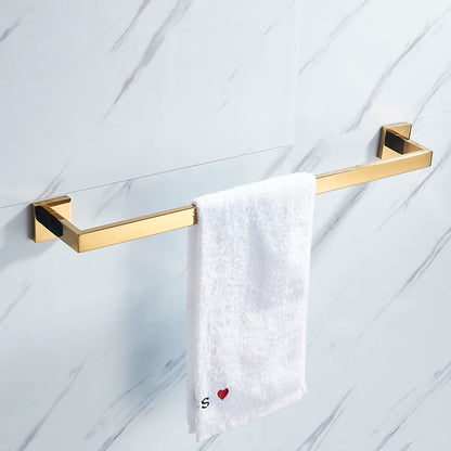 Bathroom Hardware Gold Bathrobe Hook Towel Rail Bar