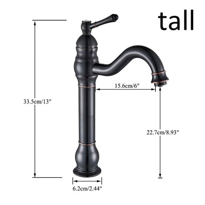 Luxurious Antique Bathroom Basin Faucet Brass Deck Mounted