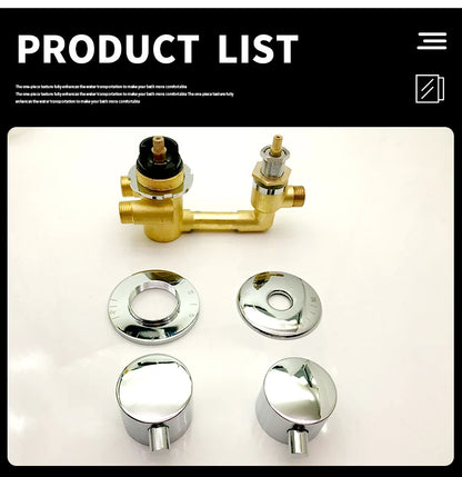 Brass Thermostatic Shower Faucet Way Output Shower Room