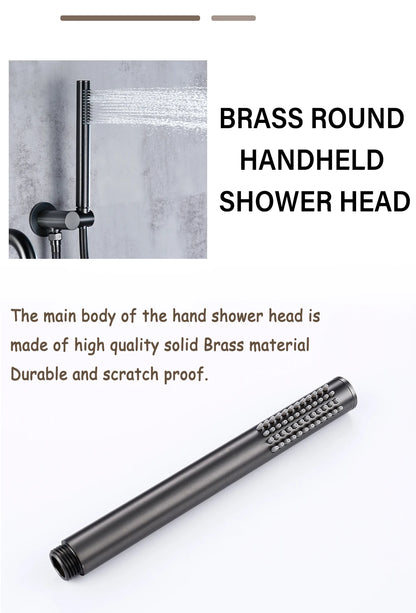 Bathtub Mixer Tap Shower Cold Bathroom Faucet Brushed