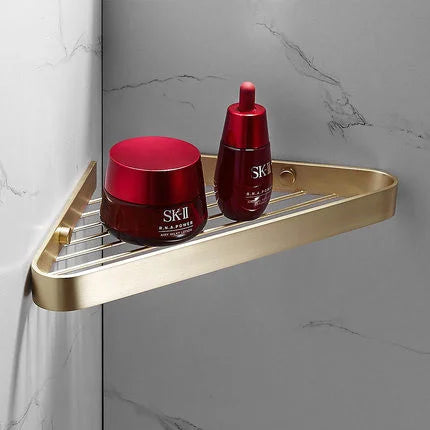 Bathroom Towel Rack Corner Shelf Paper Holder Hook