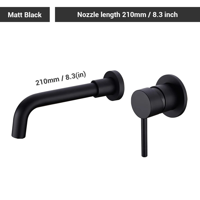 Black Bathroom Sink Faucet Brass Tap Cold Wash