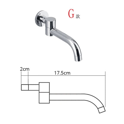 Becola Wall Mounted Faucet Spout Square Round Brass