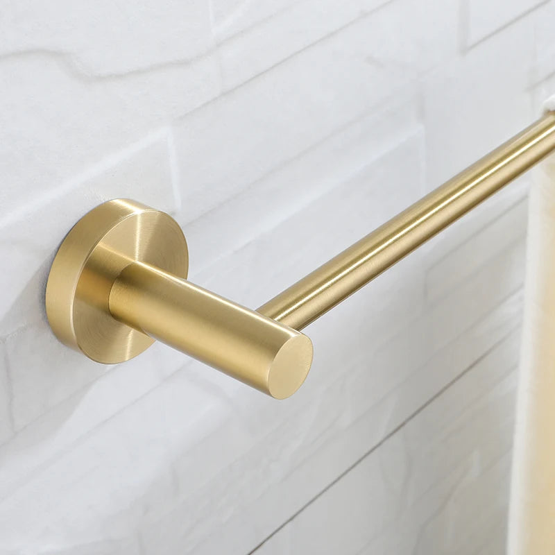 Brushed Gold Towel Bar Rack 304 Stainless Steel