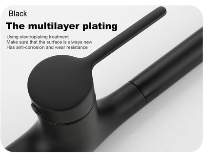 Black Brass Deck Mounted Hole Ceramic Plate Spool