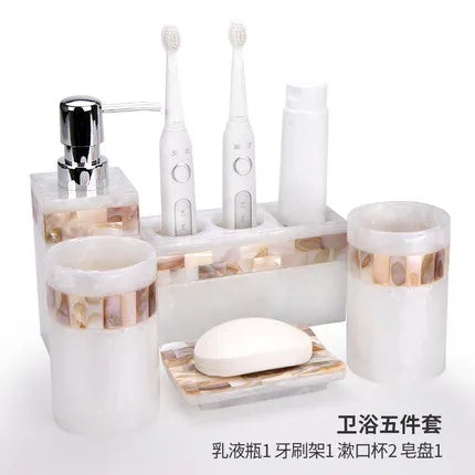 Natural Color Resin Toothbrush Bathroom Toilet Cup