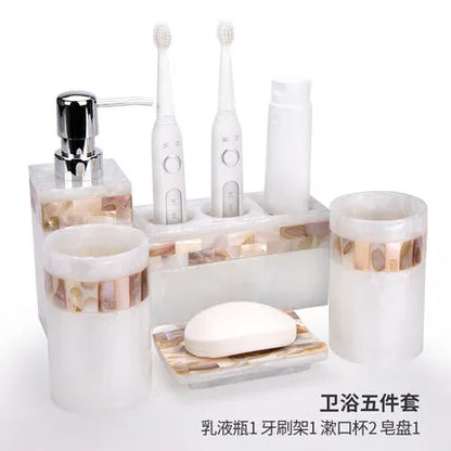 Natural Color Resin Toothbrush Bathroom Toilet Cup