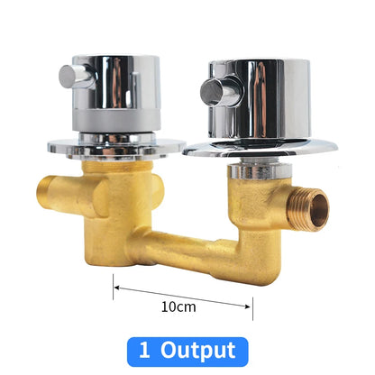 Brass Thermostatic Shower Faucet Way Output Shower Room