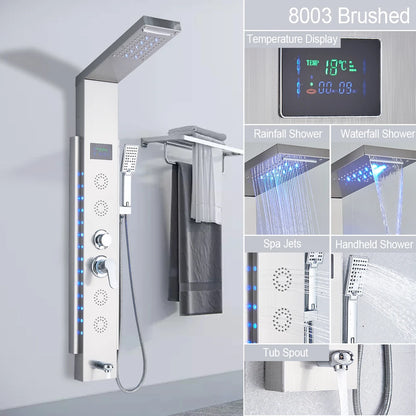 Myqualife Top Design Led Shower Panel Function Bathroom