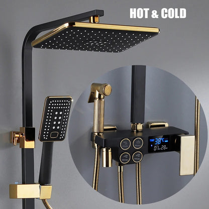 Cold Shower System Bathroom Led Digital Shower Wall