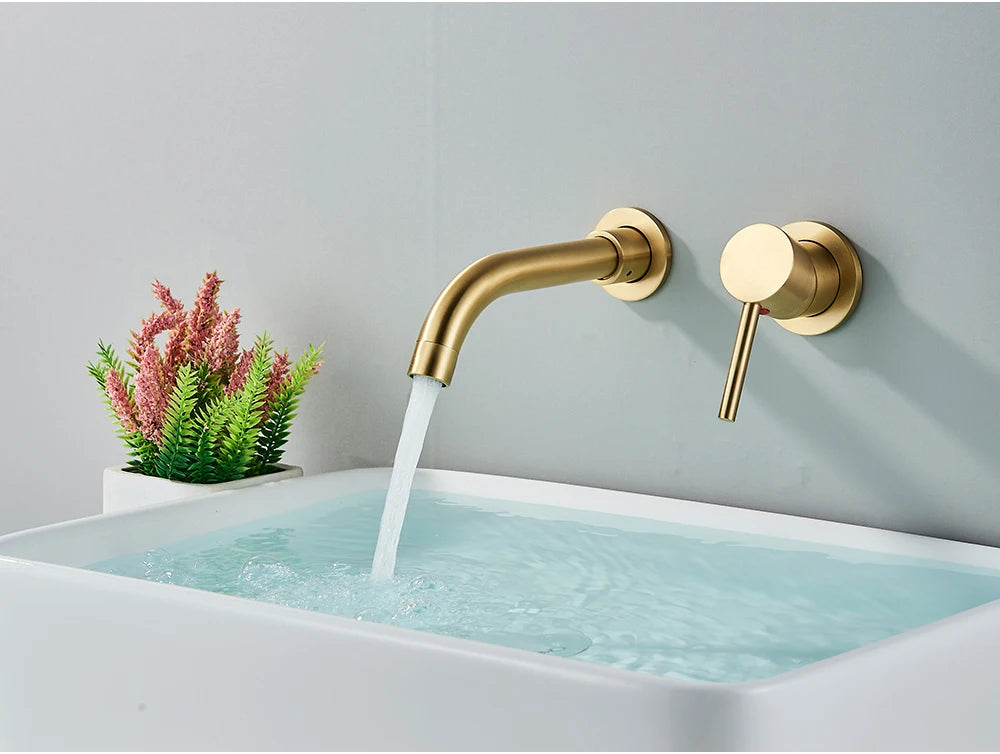 Matte Black Basin Faucet Brass White Bathroom Sink
