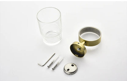Bathroom Hardware Brushed Gold Toilet Brush Holder Robe