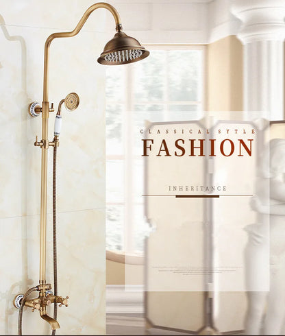Zgrk Antique Rain Shower Faucets Hand Wall Mounted