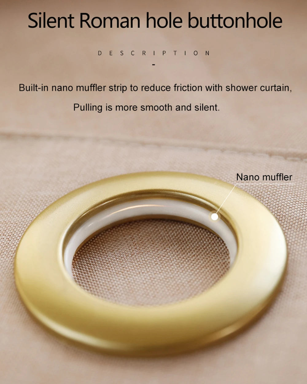Not In/Roman Hole Shower Curtain Bathroom Quality Waterproof