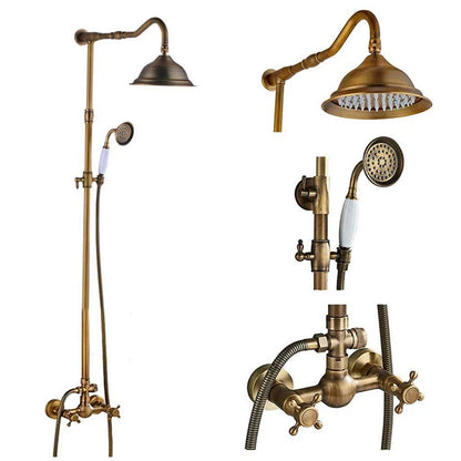 Poiqihy Antique Shower Wall Bathroom Bath Shower Faucet