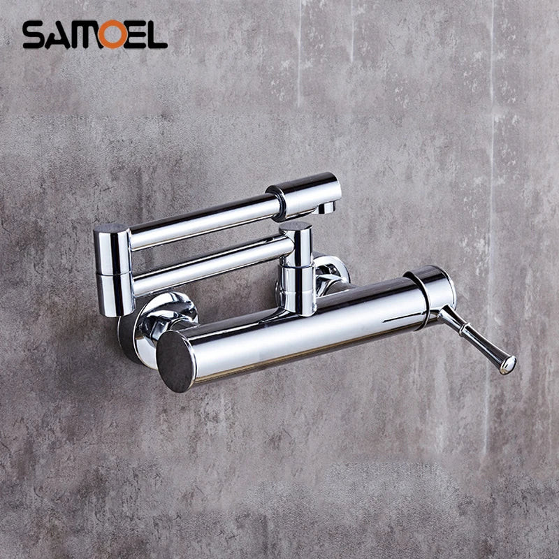 Samoel Brass Black Wall Mounted Dual Hole Foldable