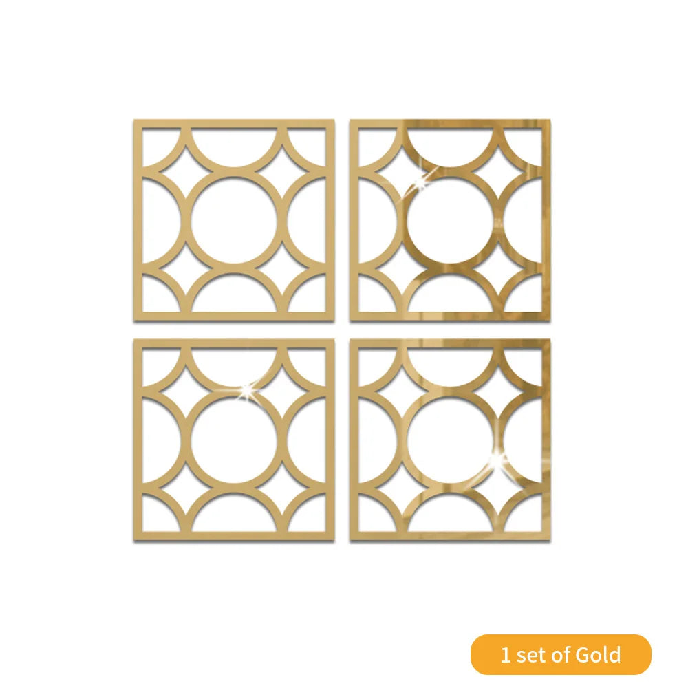 Mirror Wall Stickers Decor Self-Adhesive Furniture Sticker