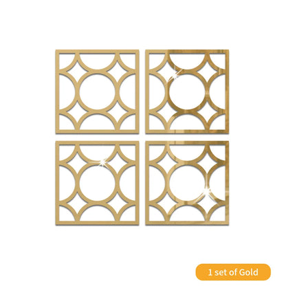 Mirror Wall Stickers Decor Self-Adhesive Furniture Sticker