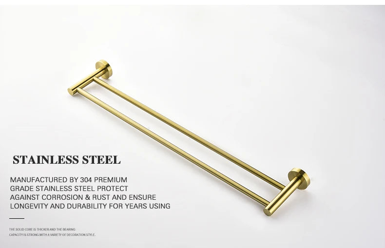 Vibrant Moderne Brushed Gold Towel Racks Fashion Gold