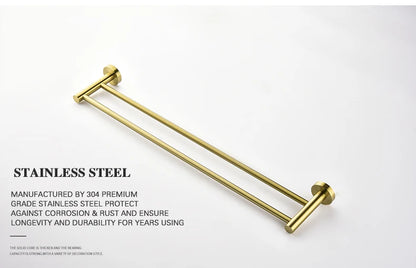 Vibrant Moderne Brushed Gold Towel Racks Fashion Gold