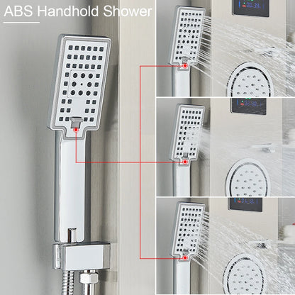 Led Light Shower Panel Waterfall Rain Digital Display
