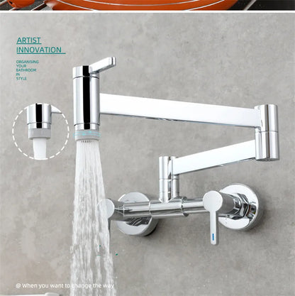 Pot Filler Tap Wall Mounted Foldable Faucet Cold