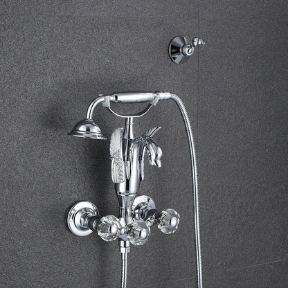 Luxury Golden Bathroom Swan Bathtub Faucet Wall Mounted