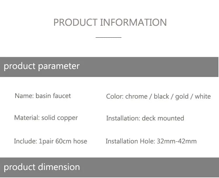 Basin Faucet Brass Mixer Cold Mixer Basin Tap